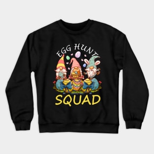 Egg Hunt Squad Easter Funny Gnomes Lovers Gift Crewneck Sweatshirt